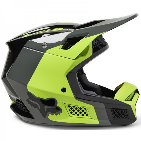 FOX V3 RS EFEKT YELLOW FLUO HELMET