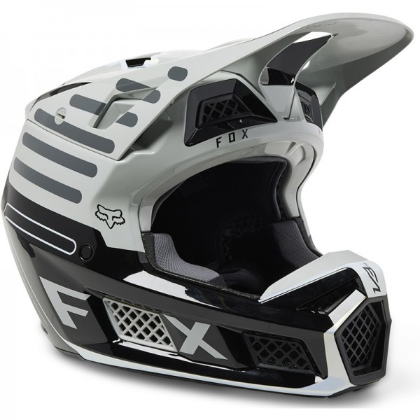 FOX V3 RS RYAKTR STEEL GREY HELMET