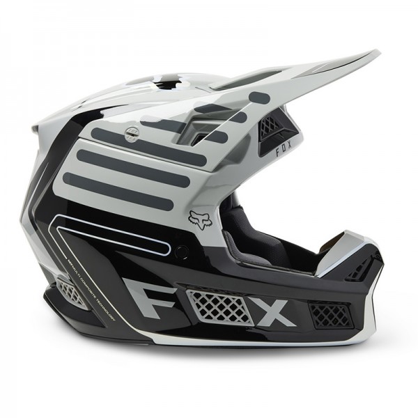 FOX V3 RS RYAKTR STEEL GREY HELMET