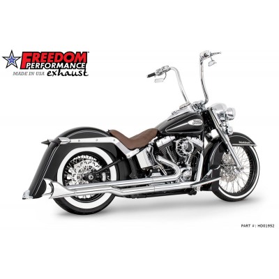 FREEDOM PERFORMANCE 2.5 RIGHT-SIDE STAGGERED TRUE-DUAL COMPLETE SYSTEM FOR HARLEY SOFTAIL 2018 PART # HD01952