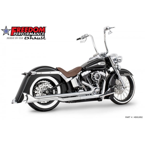 FREEDOM PERFORMANCE 2.5 RIGHT-SIDE STAGGERED TRUE-DUAL COMPLETE SYSTEM FOR HARLEY SOFTAIL 2018 PART # HD01952