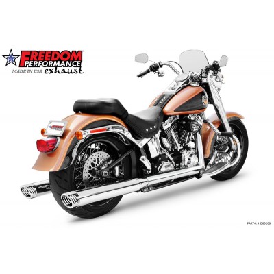 FREEDOM PERFORMANCE 4 RACING TRUE-DUAL FULL SYSTEM FOR HARLEY SOFTAIL 1986-2017 PART # HD00200