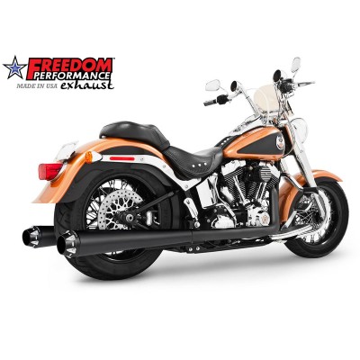 FREEDOM PERFORMANCE 4.5 AMERICAN OUTLAW TRUE-DUAL FULL SYSTEM FOR HARLEY SOFTAIL 1997-2017 PART # HD00294