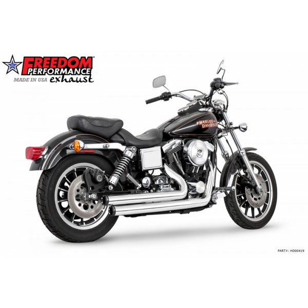 FREEDOM PERFORMANCE STAGGERED DUALS FOR HARLEY DYNA 2006 PART # HD00419