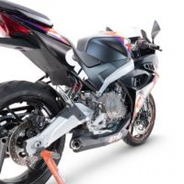 GPR EXHAUST GP EVO4 BLACK TITANIUM HOMOLOGATED LEGAL FULL SYSTEM EXHAUST INCLUDING REMOVABLE DB KILLER APRILIA RS 457 2024-2025 PART # A.79.RACEDB.GHOST