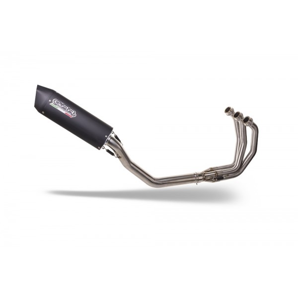 GPR EXHAUST FURORE EVO4 NERO COMPLETE APPROVED EXHAUST SUPPLIED WITH DB KILLER FOR TRIUMPH DAYTONA 660 2023-2025 PART # E5.T.100.CAT.FNE4