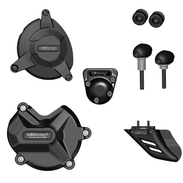 GB RACING MOTORCYCLE PROTECTION BUNDLE FOR BMW S 1000 RR 2009-2016 PART # CP-S1000RR-2009-R-CS-GBR