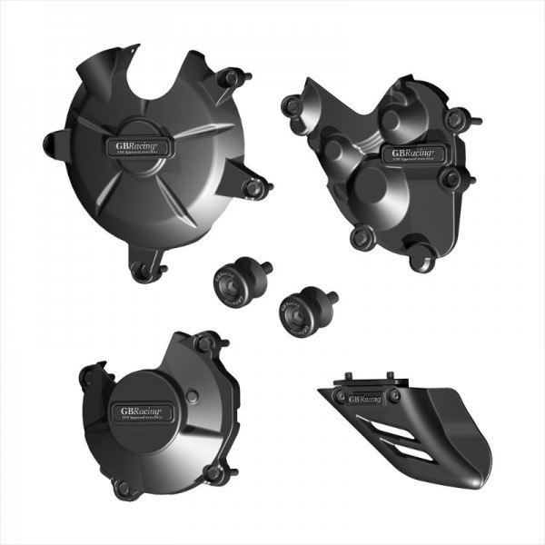GB RACING MOTORCYCLE PROTECTION BUNDLE FOR KAWASAKI NINJA ZX-6R 2007 - 2008 PART # CP-ZX6-2007-CS-GBR