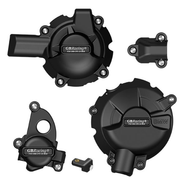 GB RACING SECONDARY ENGINE COVER SET FOR BMW S 1000 RR 2019-2024 PART # EC-S1000RR-2019-SET-GBR