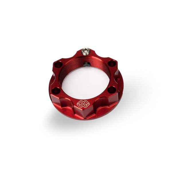 GILLES TOOLING TOP YOKE NUT FOR BMW S1000RR 2023-2024 M28X1.0 ALUMINUM RED PART # ACMA-28-10.R