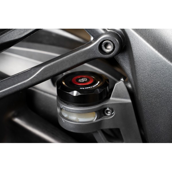 GILLES TOOLING BRAKE FLUID CONTAINER COVER REAR FOR BMW S1000RR 2023-2024 BLACK PART # BRC-07.B