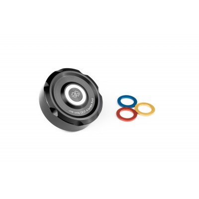 GILLES TOOLING BRAKE FLUID CONTAINER COVER FRONT BLACK FOR KAWASAKI ZX-6R 2023-2024 PART # BRC-14.B