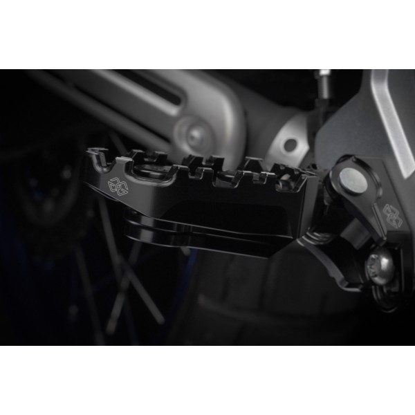 GILLES TOOLING TECH-X ENDURO FOOT PEG SET RIDER BLACK FOR BMW R 1250 GSA 2019-2023 PART # RGK-122-UF35-SET-B