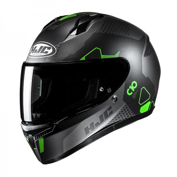 HJC C10 ASPA GREEN HELMET 