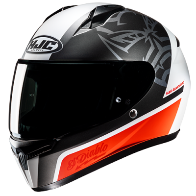HJC C10 FQ 20 WHITE RED HELMET