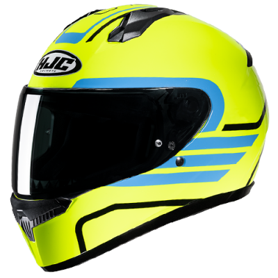 HJC C10 LITO YELLOW BLUE HELMET
