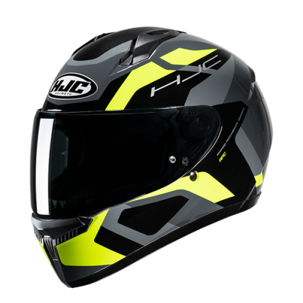 HJC C10 TINS YELLOW BLACK HELMET