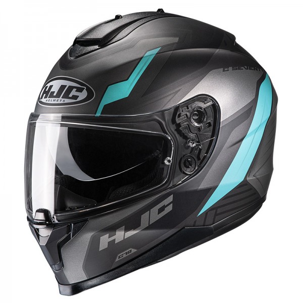 Hjc C70 Silon Black Teal Helmet