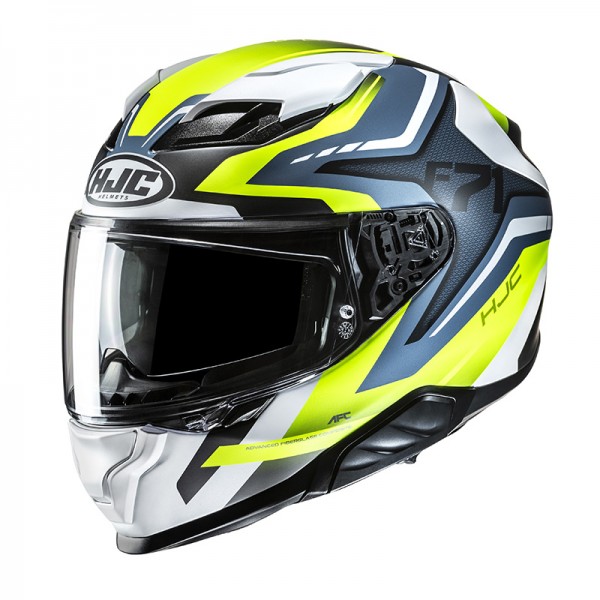 HJC F71 FES YELLOW BLUE MATT HELMET 