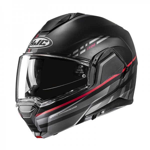 HJC I100 SYSMA MODULAR RED MATT HELMET