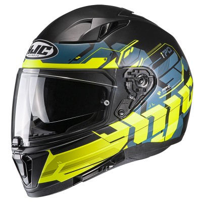 Hjc I70 Alligon Yellow Blue Helmet