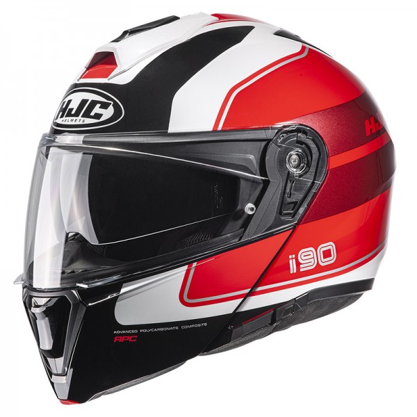Hjc I90 Wasco Modular Black Red Helmet