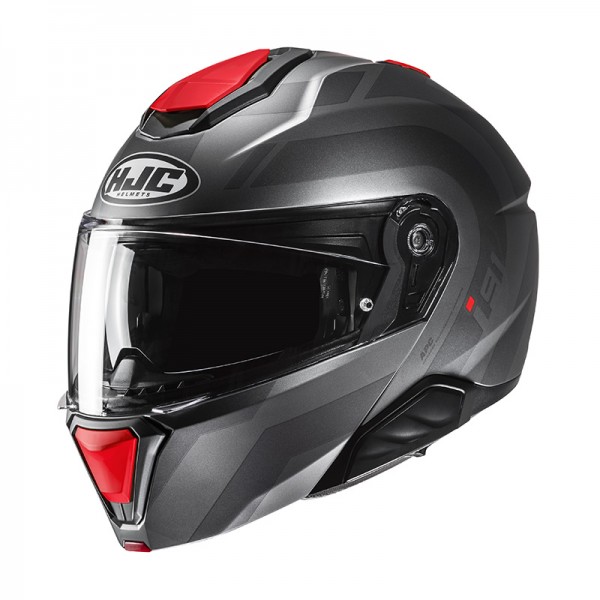 HJC I91 ARVEN MODULAR RED HELMET