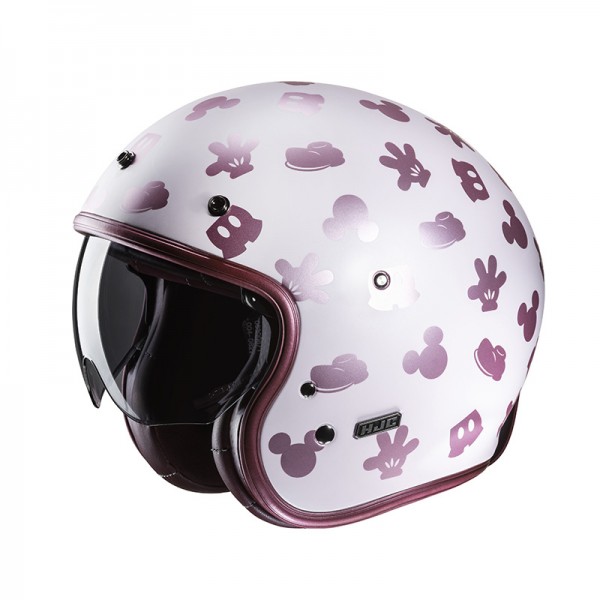 HJC V31 DISNEY MICKEY PINK OPEN FACE HELMET