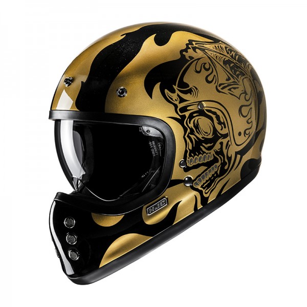 HJC V60 FLAME GOLD HELMET 