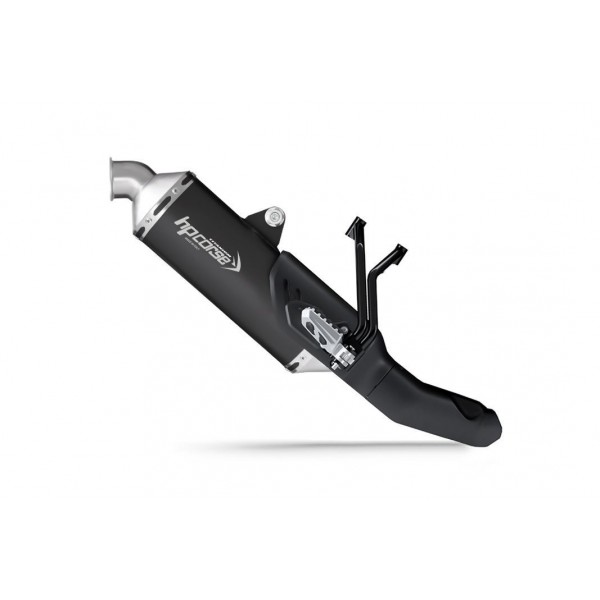 HP CORSE SP1 SHORT LOW MOUNT BLACK TITANIUM SILENCER FOR DUCATI DESERT X 2022 PART # DUDEXSP1300TC-AB