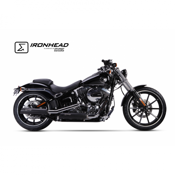 IXIL HC1-3B SLIP ON UPPER MUFFLER-IRONHEAD ROUND BLACK FOR HARLEY DAVIDSON SPORTSTER XL 883 2021-2023 PART # HD1009SB