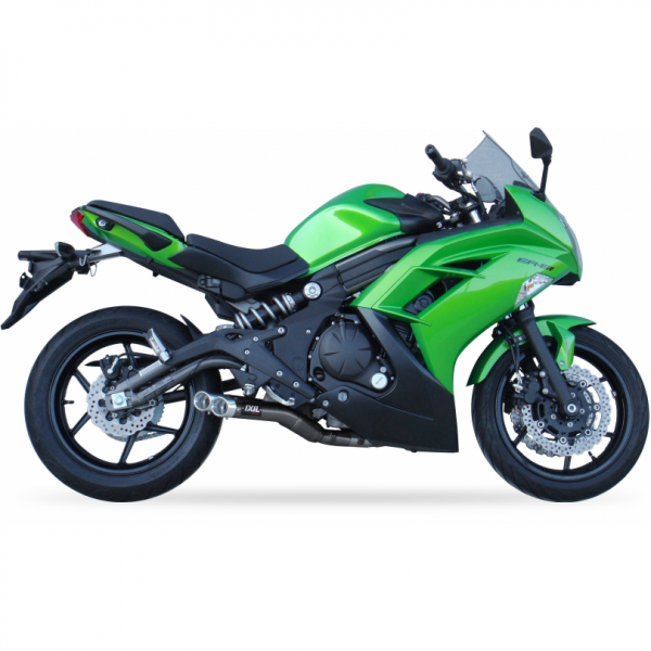 IXIL L3XB FULL SYSTEM-DUAL HYPERLOW BLACK XL FOR KAWASAKI VERSYS 650 2021-2023 PART # XK7352XB