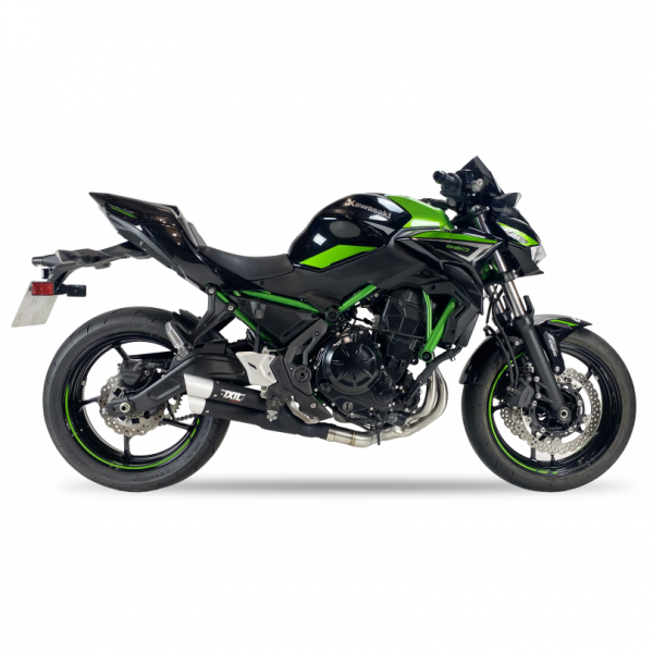 IXIL L3XB FULL SYSTEM-DUAL HYPERLOW BLACK XL FOR KAWASAKI Z 650-NINJA 650 2021-2023 PART # XK7356XB