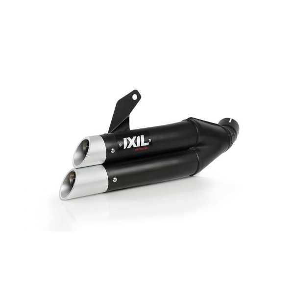 IXIL L3XB FULL SYSTEM-DUAL HYPERLOW BLACK XL FOR KAWASAKI Z650 2021-2023 PART # XK7356XB