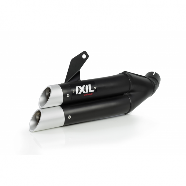 IXIL L3XB FULL SYSTEM-DUAL HYPERLOW BLACK XL FOR YAMAHA MT-07 2021-2023 PART # XY9362XB