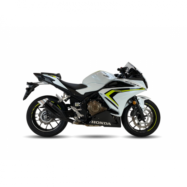 IXIL L3XB SLIP ON-DUAL HYPERLOW BLACK XL FOR HONDA CBR 500 R 2021-2023 PART # XH6336XB