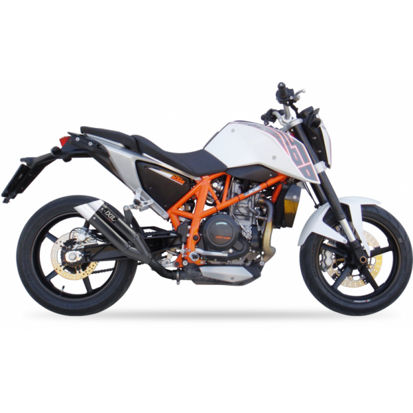 IXIL L3XB SLIP ON-DUAL HYPERLOW BLACK XL FOR KTM DUKE 690 2021-2023 PART # XM3370XB
