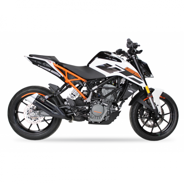 IXIL L3XB SLIP ON-DUAL HYPERLOW BLACK XL FOR KTM DUKE-RC 2021-2023 PART # XM3357XB