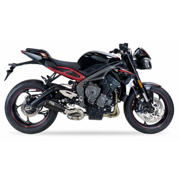 IXIL RB SLIP ON-RACE XTREM BLACK FOR TRIUMPH STREET TRIPLE 675-765 2021-2023 PART # CT4247RB