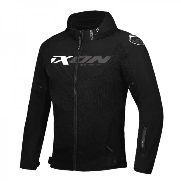 IXON FIERCE BLACK GREY WHITE JACKET