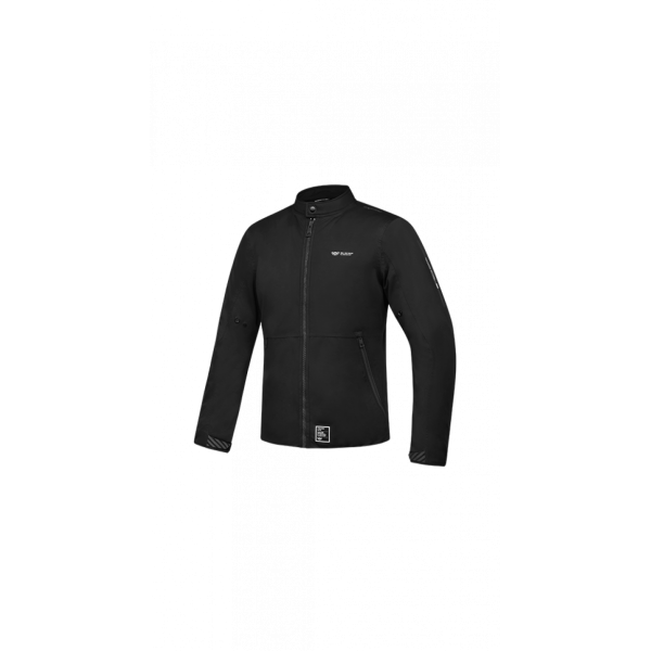 Black Harry riding jacket with protective armor and sleek black style – available at BikeGear India