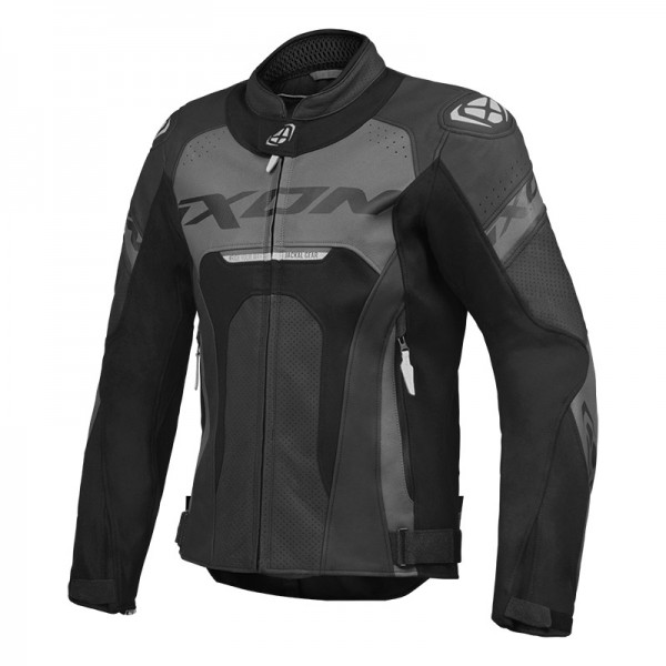 IXON JACKAL LEATHER BLACK JACKET
