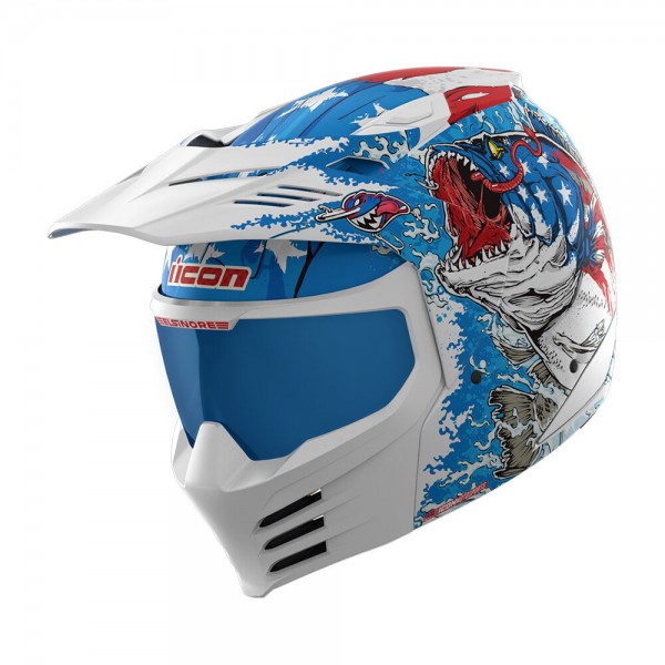 ICON ELSINORE AMERICAN BASSTARD BLUE HELMET