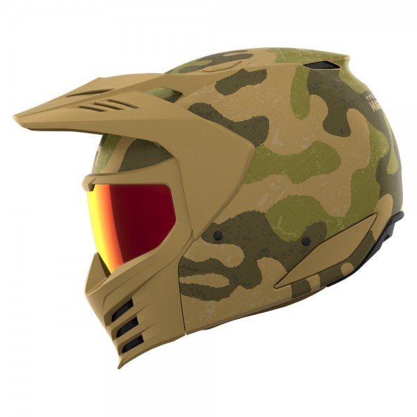ICON ELSINORE MAGNACROSS TAN HELMET 