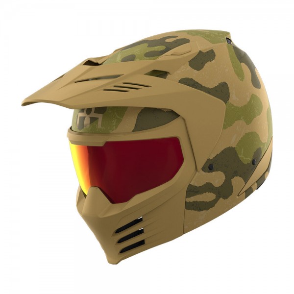 ICON ELSINORE MAGNACROSS TAN HELMET 