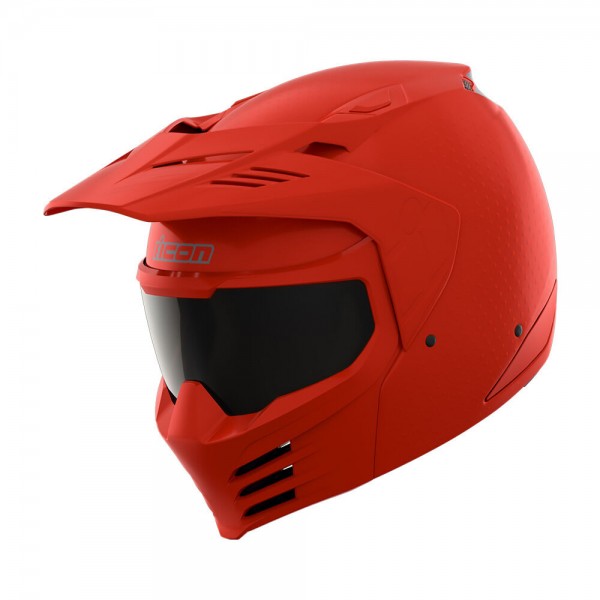 ICON ELSINORE MONOTYPE RED HELMET 
