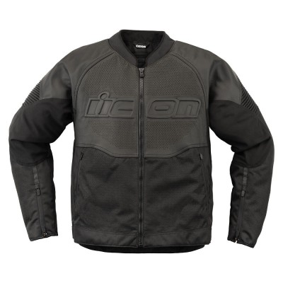 ICON OVERLORD3 LEATHER BLACK JACKET