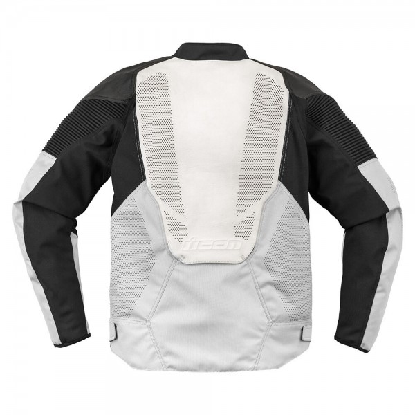 ICON OVERLORD3 LEATHER WHITE JACKET