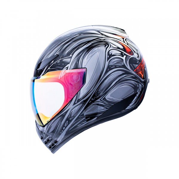 ICON DOMAIN NOUVEAU BLUETOOTH SILVER HELMET