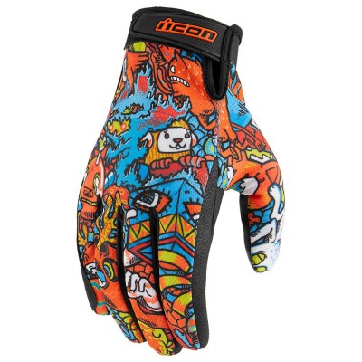 ICON HOOLIGAN INSULATED BLACK GLOVES